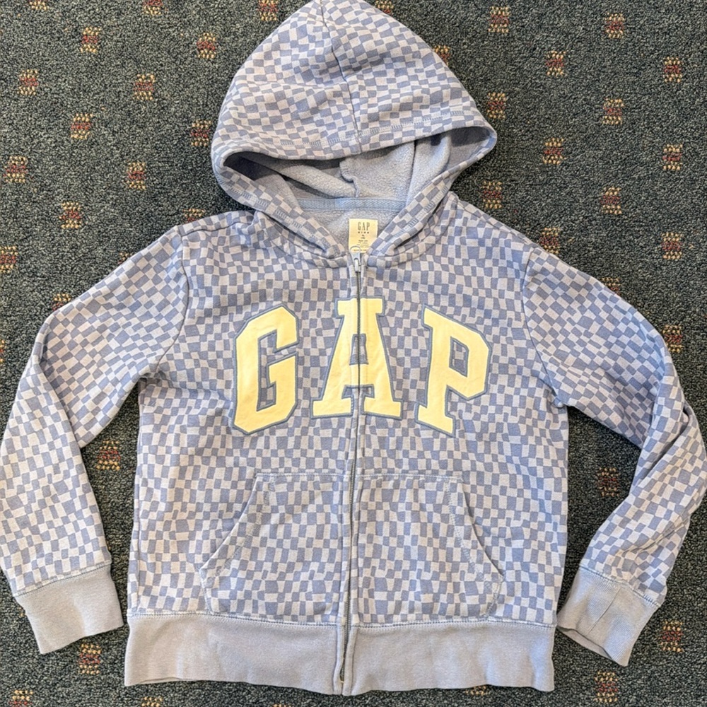 Gap kids size XL hoodie sweatshirt checker